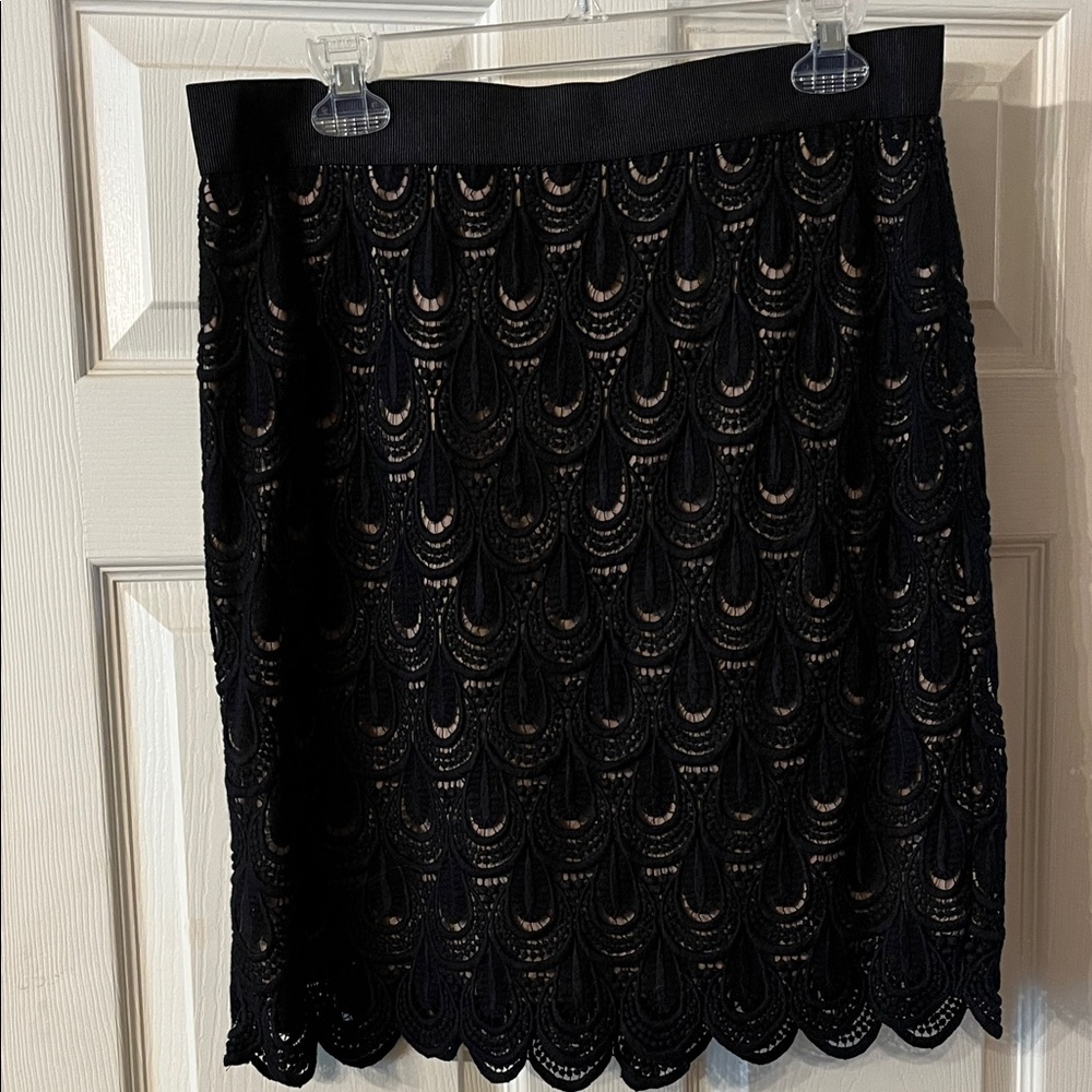 Ann Taylor Black Lace Mini Skirt